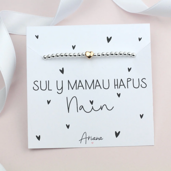 Welsh bracelet 'Sul y Mamau Hapus' - Happy Mother's Day