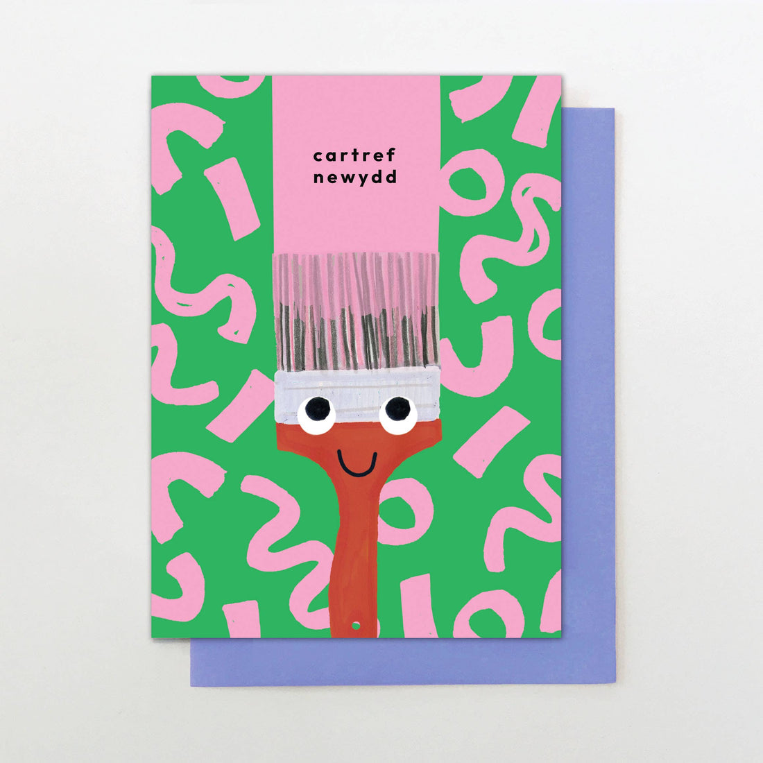 Welsh New Home card "Cartref Newydd" paintbrush