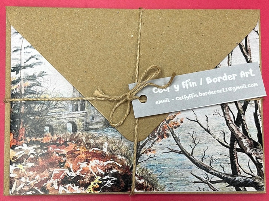 Christmas card pack 'Nadolig Llawen' Lake Vyrnwy Collection / Casgliad Llyn Efyrnwy - pack of 5
