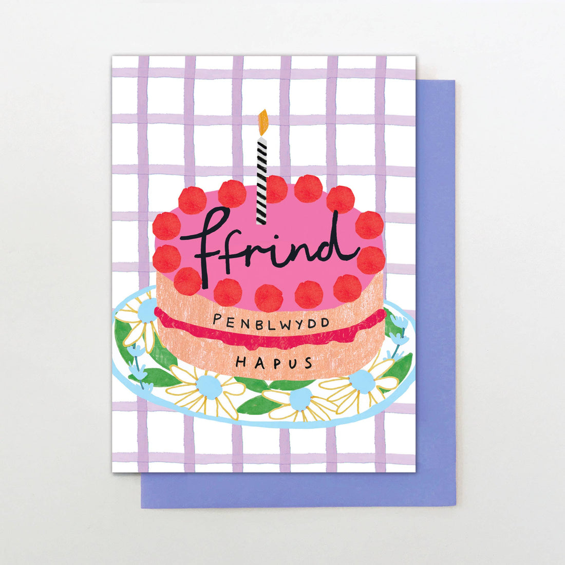 Welsh Birthday card for Friend "Penblwydd Hapus Ffrind"