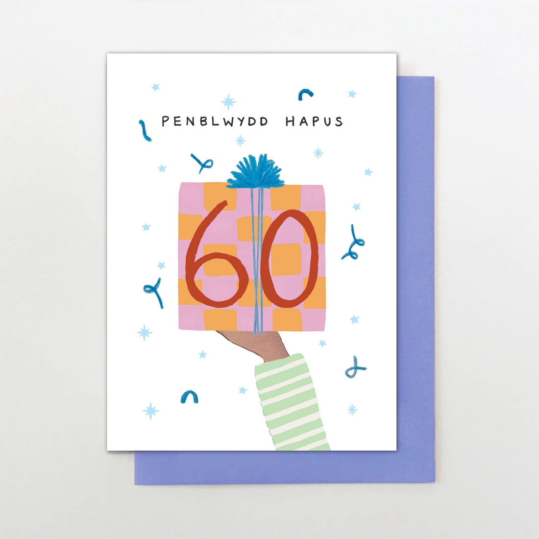 Welsh 60th Birthday card "Penblwydd Hapus 60"