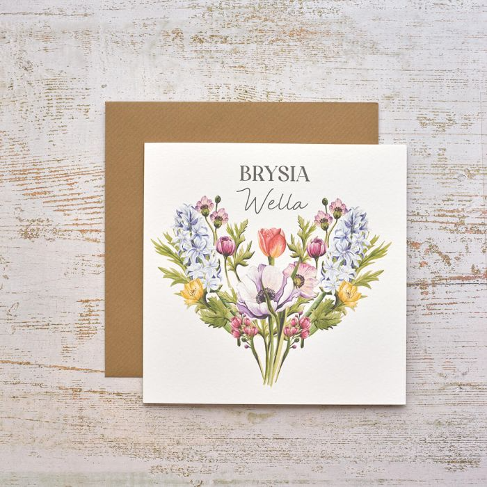 Get well soon card - Brysia wella - floral