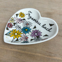 Welsh heart trinket dish 'Trysorau Bach' little treasures