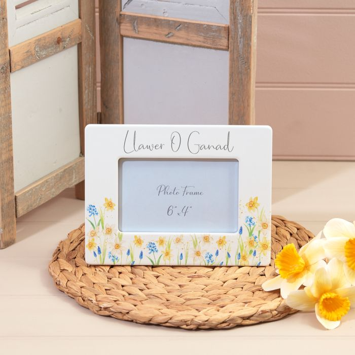 Ceramic photo frame 6x4 - flowers
