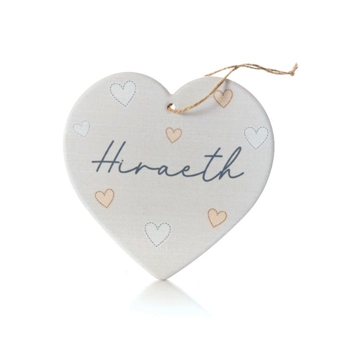 Ceramic Heart Plaque - Cwtch / Cariad / Cartref / Hiraeth / Hapus / Teulu