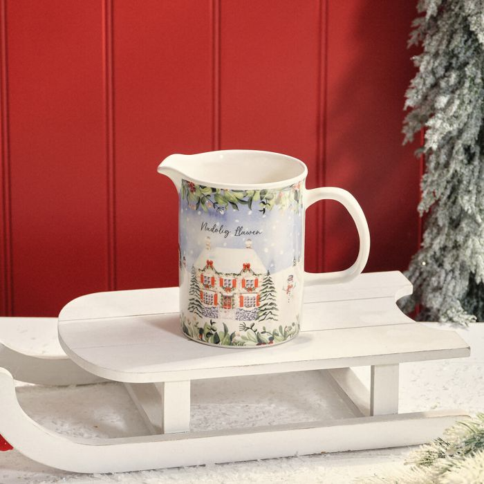 Nadolig Llawen jug - Christmas cottage