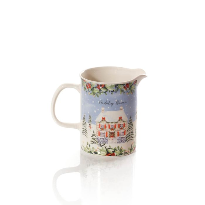 Nadolig Llawen jug - Christmas cottage