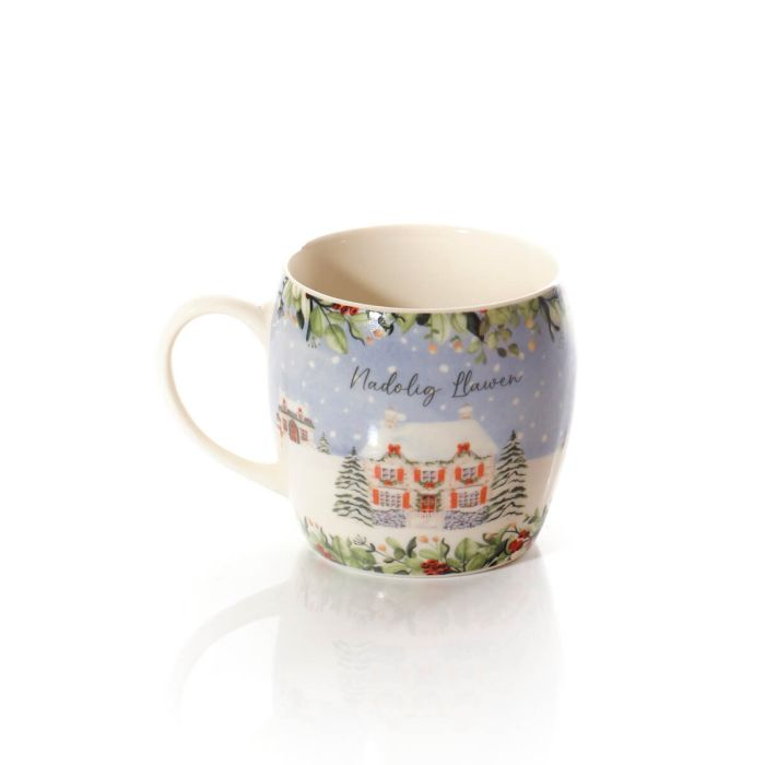 Nadolig Llawen mug - Christmas cottage