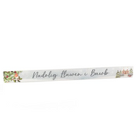 Welsh Christmas Ceramic Block Decoration 'Nadolig Llawen i Bawb' - Cottage