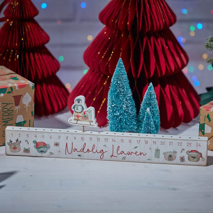Wooden advent countdown &