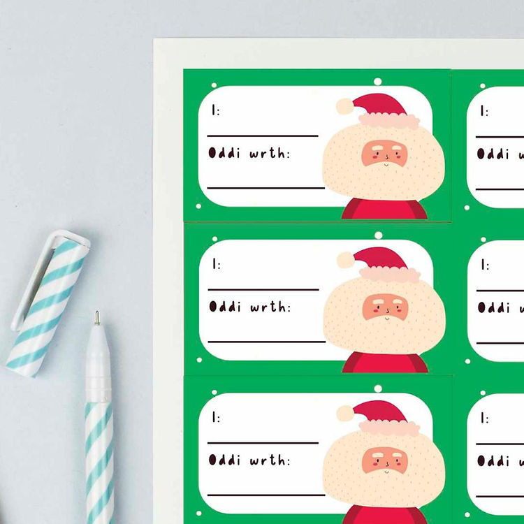 Gift labels / Stickers - Sion Corn / Father Christmas (new)