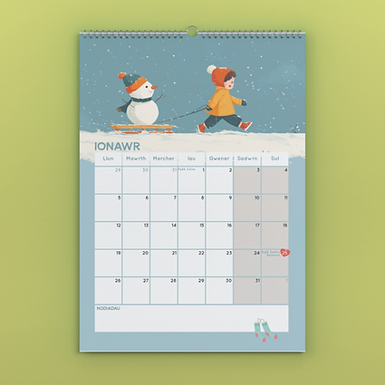 2026 Welsh Language Calendar - A3 or A4