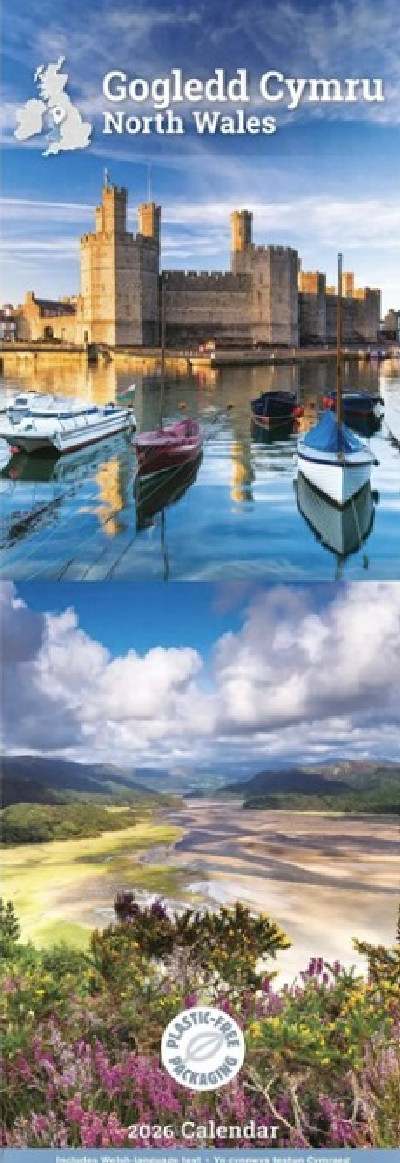 Calendr 2026 Gogledd Cymru / North Wales Slim Calendar 2026