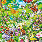 Jig-so Pili-pala Mewn Maes o Flodau Prydferth / Butterflies in a Beautiful  Flower Field Jigsaw