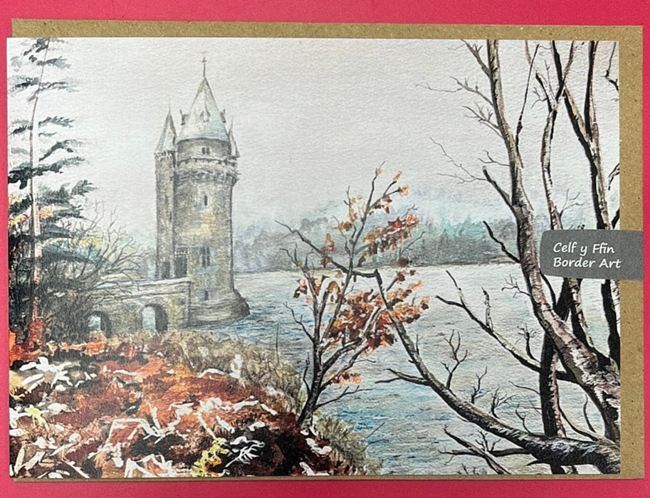 Christmas card 'Nadolig Llawen' Lake Vyrnwy Collection / Casgliad Llyn Efyrnwy