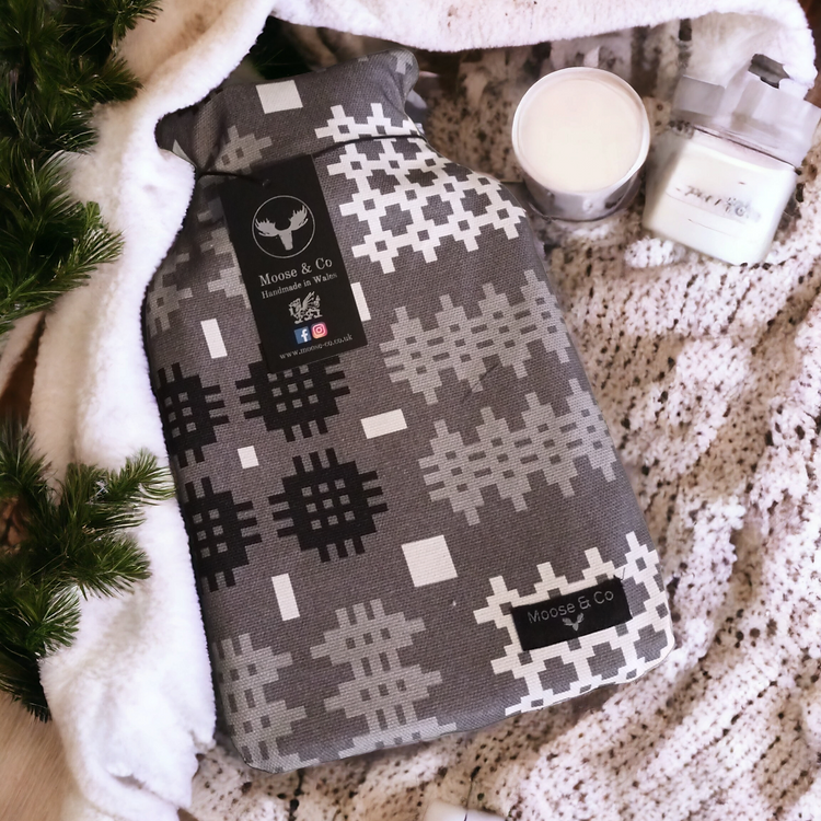 Welsh Blanket Print Hot Water Bottle