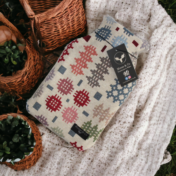 Welsh Blanket Print Hot Water Bottle