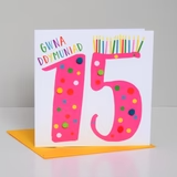 Welsh 15th Birthday Card 'Gwna ddymuniad 15' Pompoms - Pink