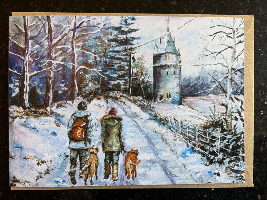 Bilingual Christmas card pack Lake Vyrnwy Collection / Casgliad Llyn Efyrnwy - pack of 4