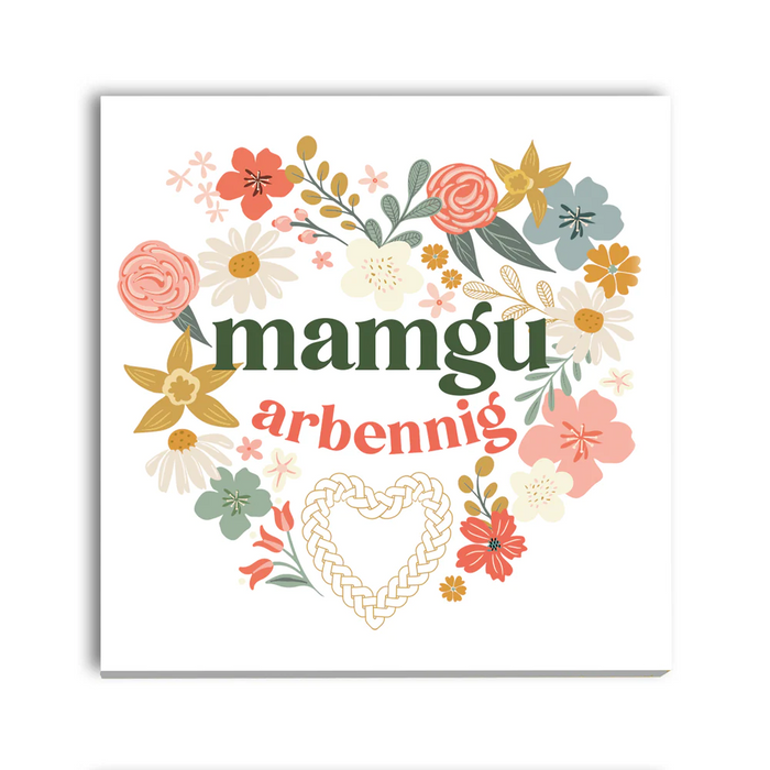 Welsh Mother's Day Coaster 'Mamgu Arbennig' Celtic Heart