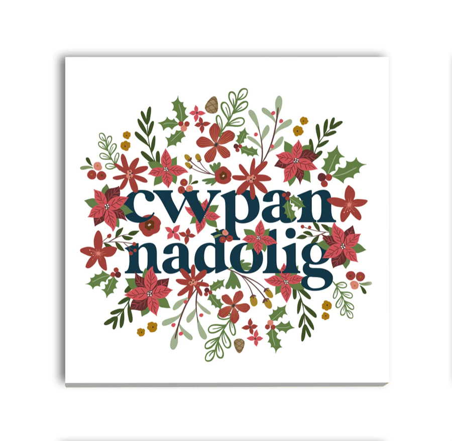 Welsh Christmas Coaster &