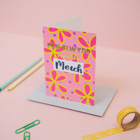 Birthday card 'Pen-blwydd Hapus Merch' daughter