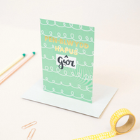 Birthday card 'Pen-blwydd Hapus GÅµr' husband