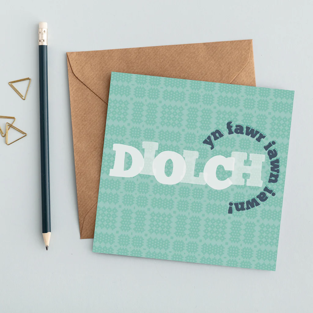 Welsh thank you card &