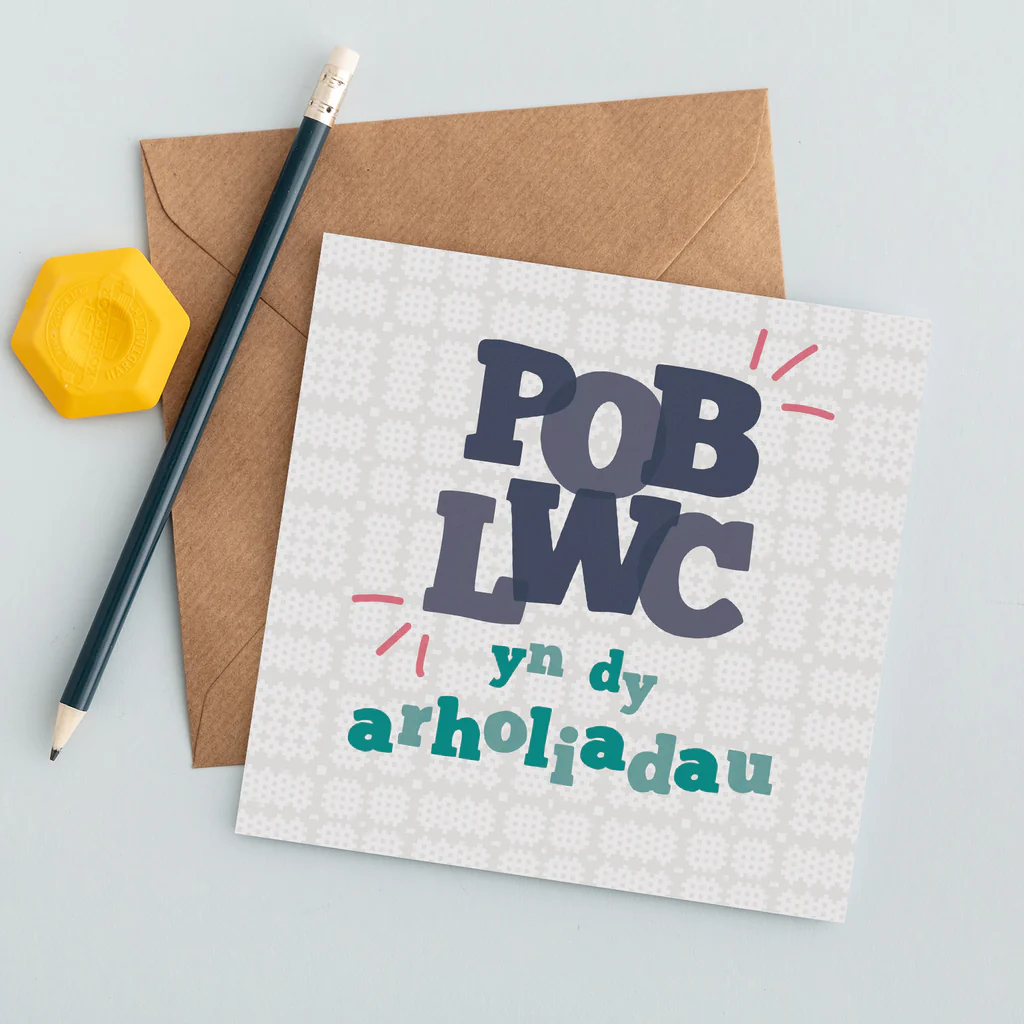 Welsh good luck card &
