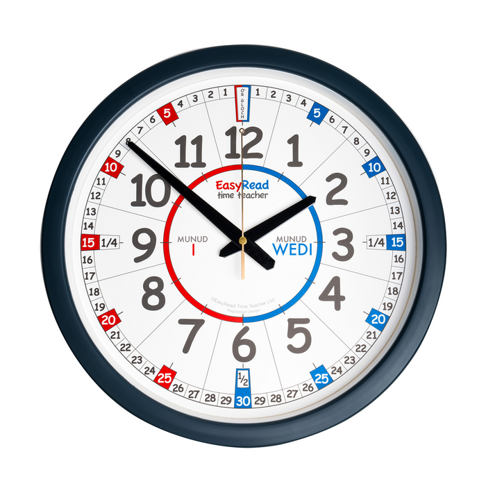35cm Classroom Clock - Welsh