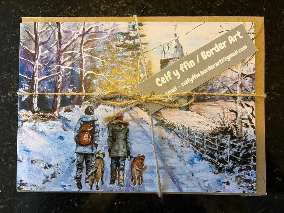 Bilingual Christmas card pack Lake Vyrnwy Collection / Casgliad Llyn Efyrnwy - pack of 4