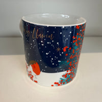 Bone China Christmas Mug - Nadolig Llawen - Robins & Berries