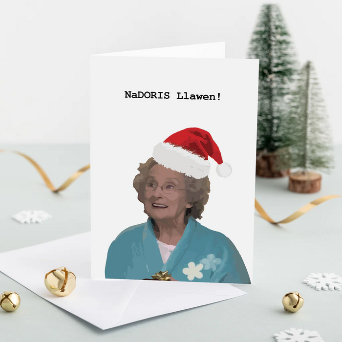 Welsh Christmas card 'Nadolig Llawen' NaDoris- Gavin and Stacey