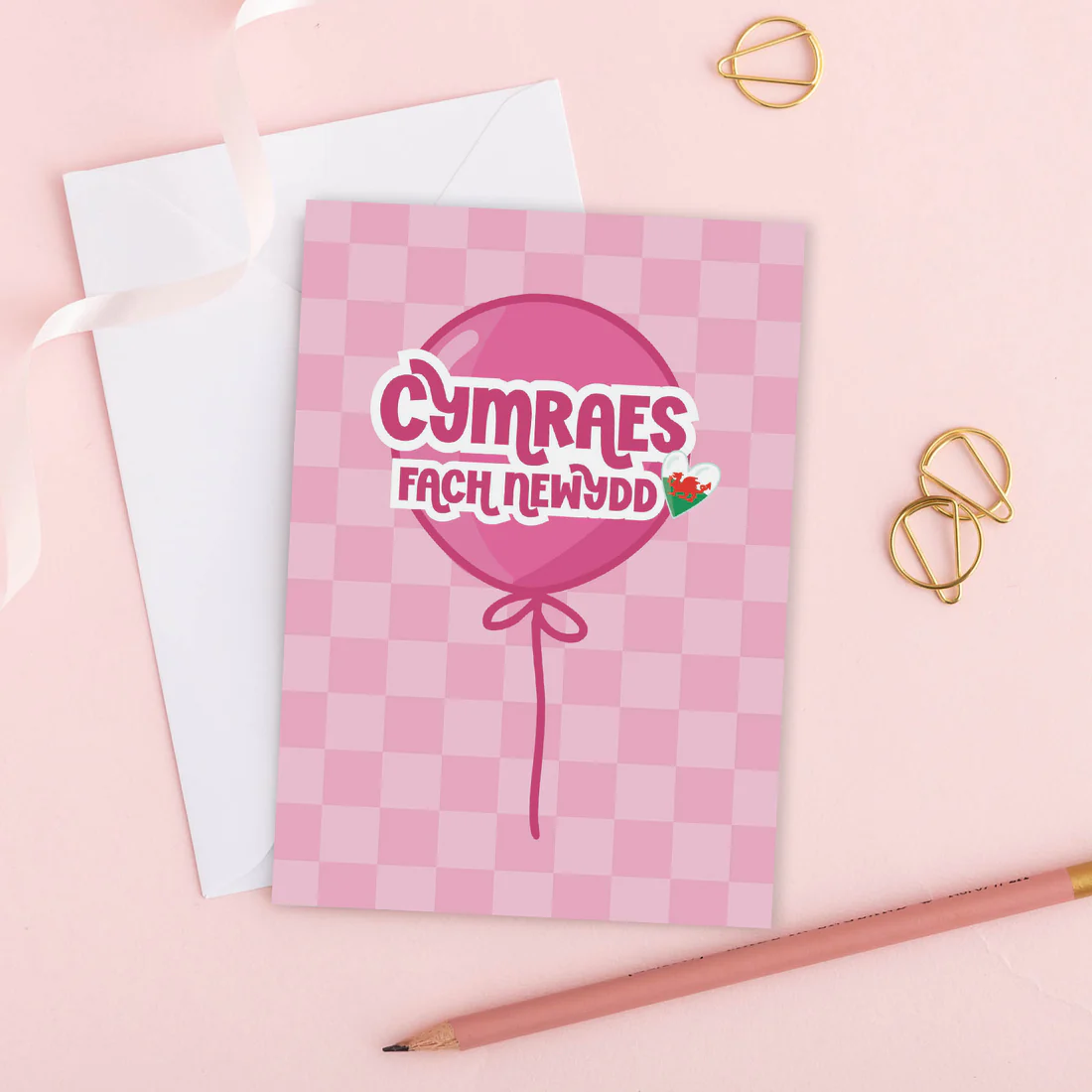 Welsh New Baby Girl Card &