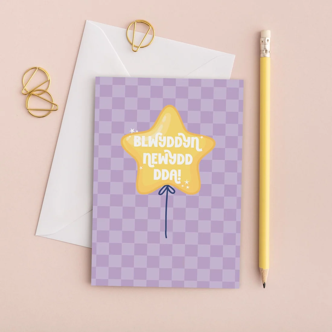 Welsh Happy New Year card &