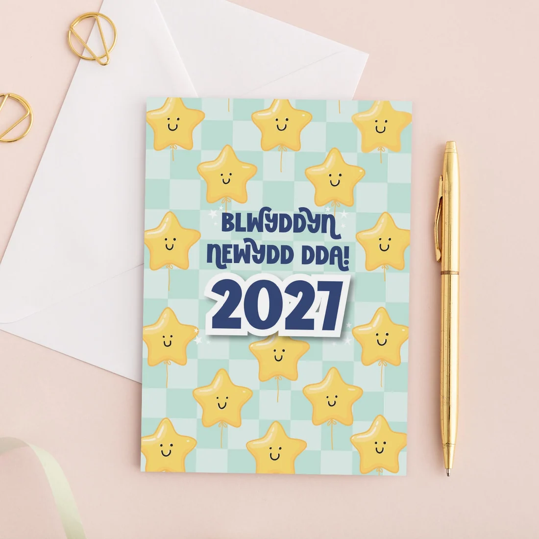 Welsh Happy New Year card &