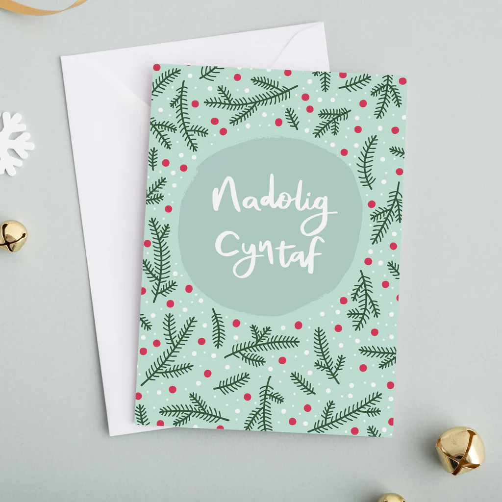 Welsh First Christmas card &