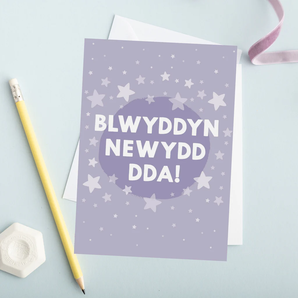 Welsh Happy New Year card &