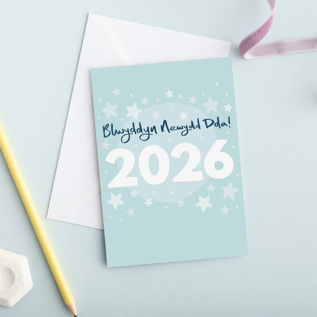Welsh Happy New Year card &