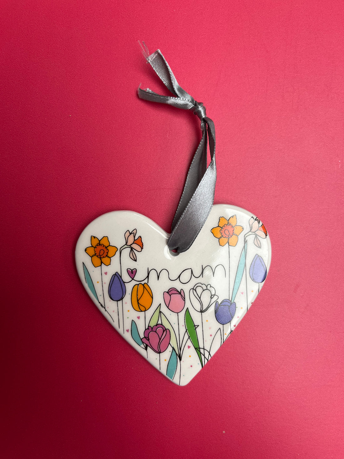 Ceramic Decoration - Mam - Daffodils & Tulips