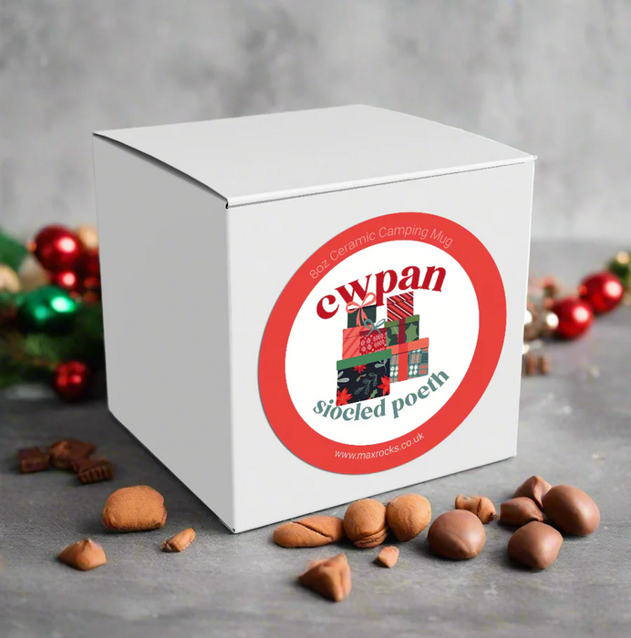 Welsh Ceramic Camping Mug 'Cwpan Siocled Poeth' gifts