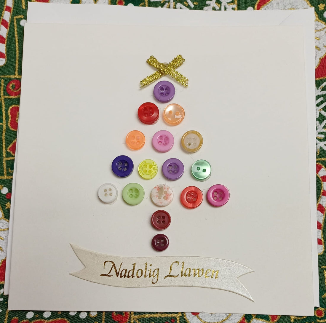 Handmade Welsh Christmas card &