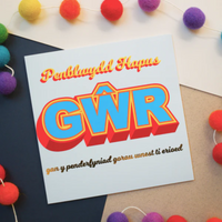 Welsh Birthday card 'Penblwydd Hapus GÅµr, gan y penderfyniad gorau...' foil, husband's best decision