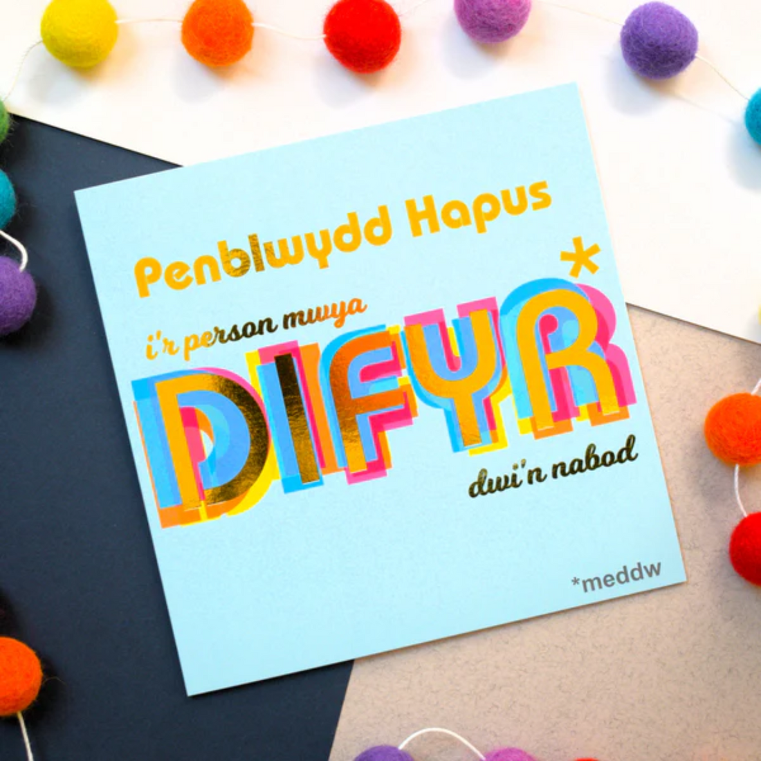 Welsh Birthday card &