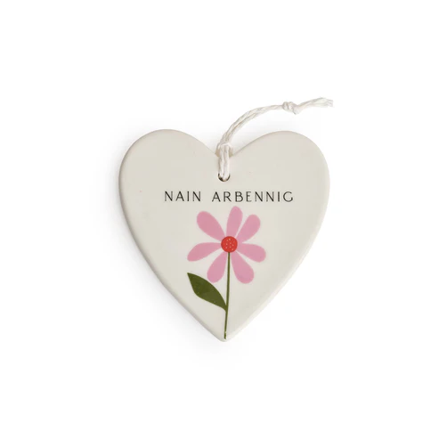 Ceramic Decoration - Nain Arbennig - Pink Flower