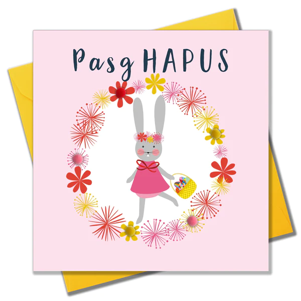 Easter card - Pasg Hapus - Bunny