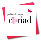Birthday card 'Penblwydd Hapus cariad' love