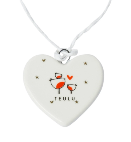 Ceramic Mini Christmas Decoration - Teulu - Robins