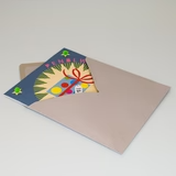 Welsh birthday card - Present - Penblwydd hapus - Pompoms