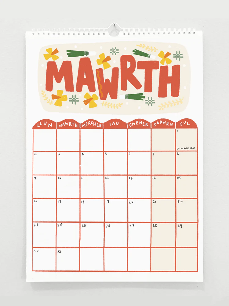 2026 Welsh Language Calendar - &